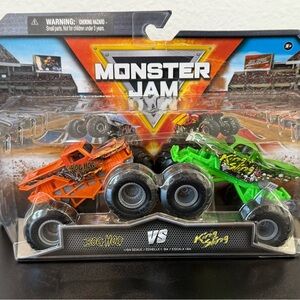 Nwt Monster Jam Bog Hog and King Krunch Toy Trucks